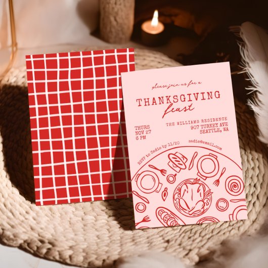 Invitation À Dîner De Thanksgiving