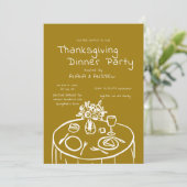 Invitation À Dîner De Thanksgiving (Debout devant)