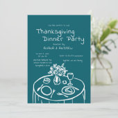 Invitation À Dîner De Thanksgiving (Debout devant)