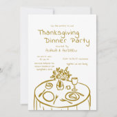 Invitation À Dîner De Thanksgiving (Devant)