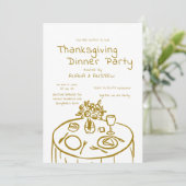 Invitation À Dîner De Thanksgiving (Debout devant)