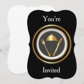 Invitation à dîner modèle vierge (Devant / Derrière)