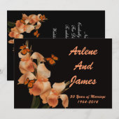 Invitation à dîner pour le 50e anniversaire sur fo (Devant / Derrière)