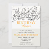 Invitation à dîner pour un anniversaire en or 86e (Devant)