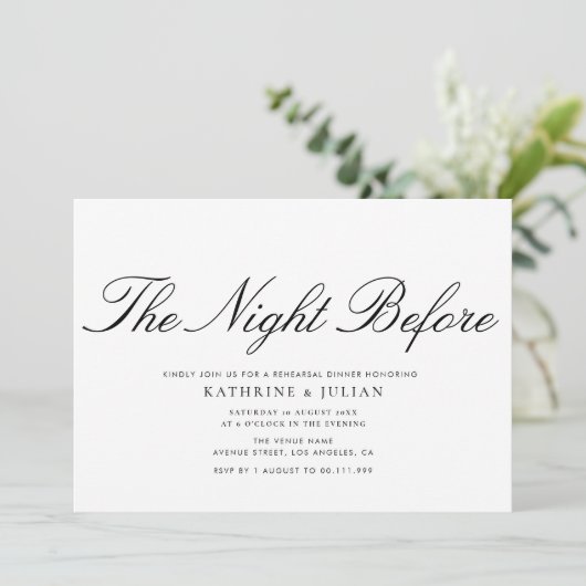 invitation à dîner simple de répétition (Debout devant)