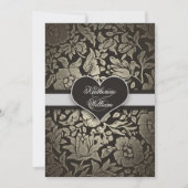 invitation à dîner vintage noir (Devant)