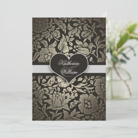 invitation à dîner vintage noir (Debout devant)