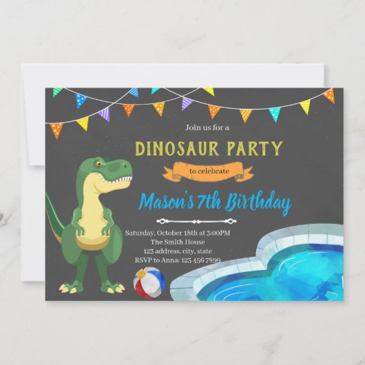 Invitation à Dinosaur Pool (Devant)