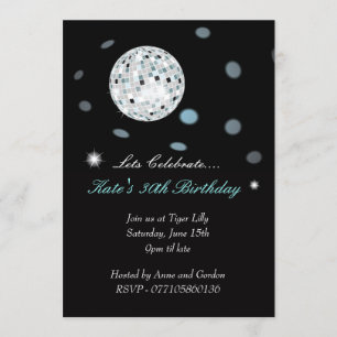 Invitation à Disco Ball Party