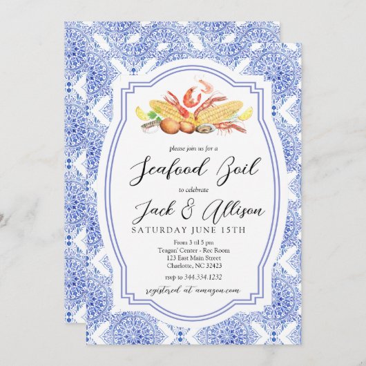 Invitation à ébullition de fruits de mer, faible p (Devant / Derrière)