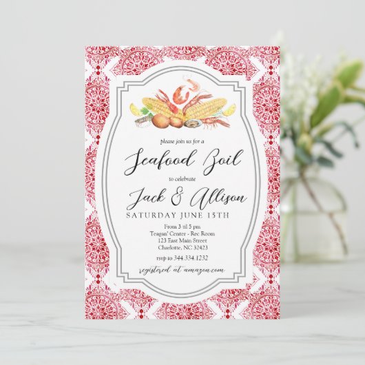 Invitation à ébullition de fruits de mer, faible p (Debout devant)