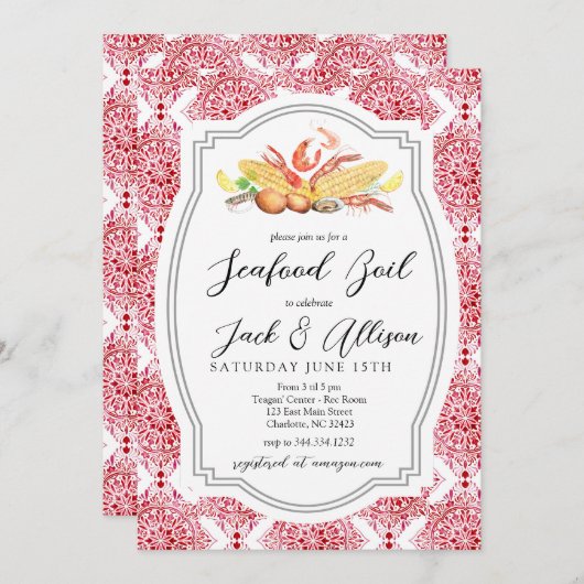 Invitation à ébullition de fruits de mer, faible p (Devant / Derrière)