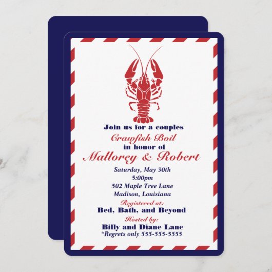 Invitation à ébullition de l'écrevisse (Devant / Derrière)