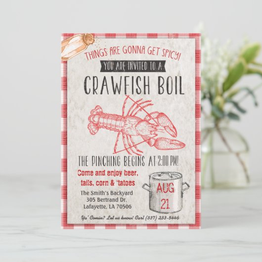 Invitation à ébullition de l'écrevisse (Debout devant)