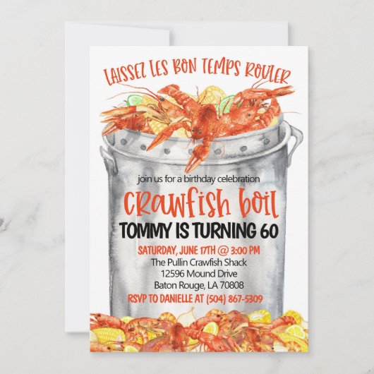 Invitation à ébullition de l'écrevisse (Devant)