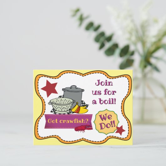 Invitation à ébullition de l'écrevisse (Debout devant)