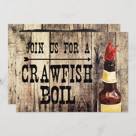 Invitation à ébullition de l'écrevisse (Devant / Derrière)