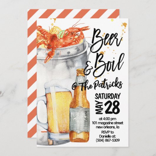 Invitation à ébullition de l'écrevisse (Devant / Derrière)