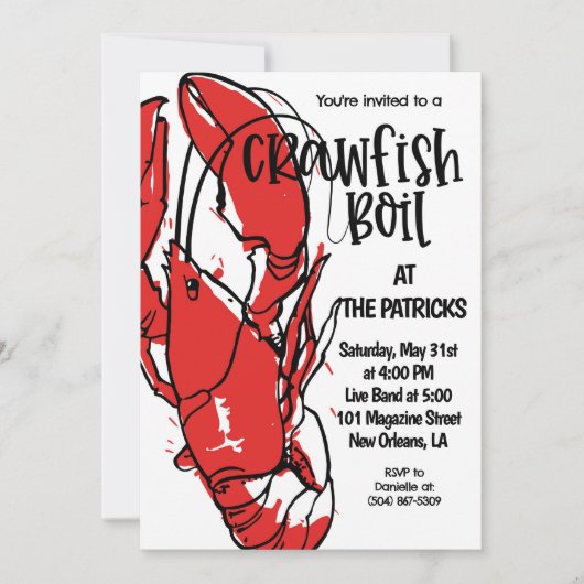 Invitation à ébullition de l'écrevisse (Devant)