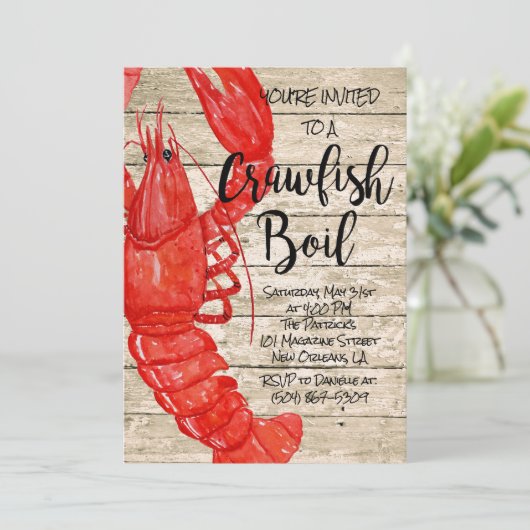 Invitation à ébullition de l'écrevisse rustique (Debout devant)