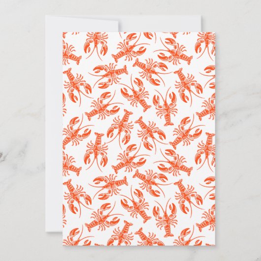 Invitation à ébullition du homard de la fête du tr (Dos)