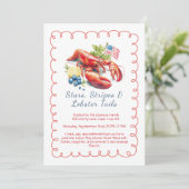 Invitation à ébullition du homard de la fête du tr (Debout devant)