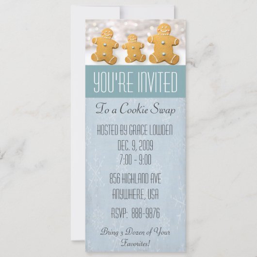 Invitation à échanger contre des biscuits pour hom (Devant)