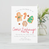 Invitation à échanger des biscuits de Noël (Debout devant)