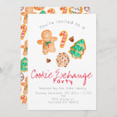 Invitation à échanger des biscuits de Noël (Devant / Derrière)