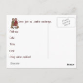 invitation à échanger des cookies de Noël (Dos)