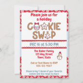 Invitation à échanger des cookies de vacances (Devant)
