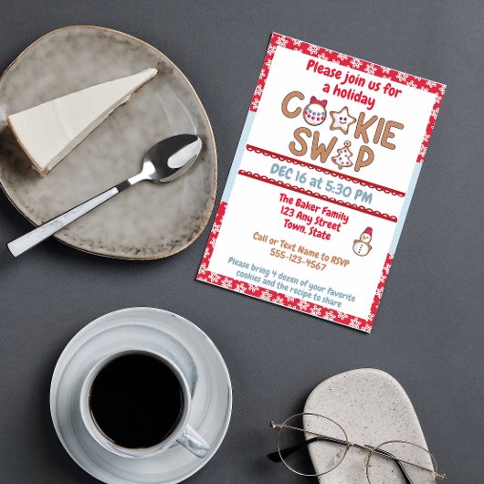 Invitation à échanger des cookies de vacances