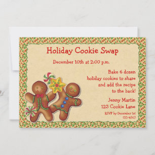 Invitation à échanger des cookies pendant les fête