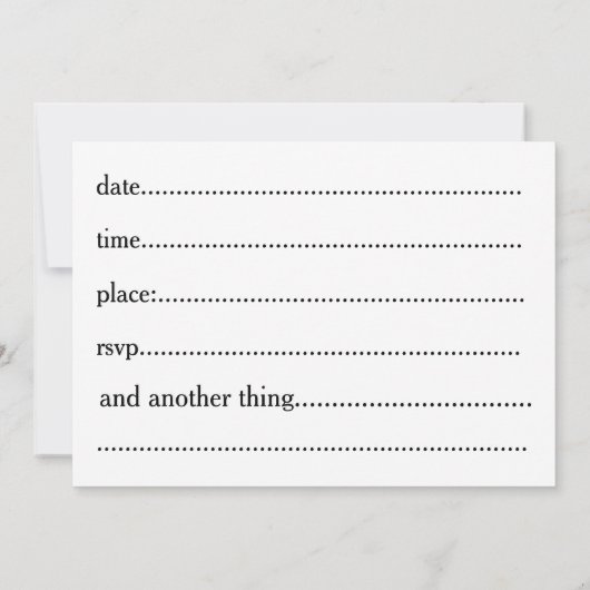 Invitation à écrire (Dos)