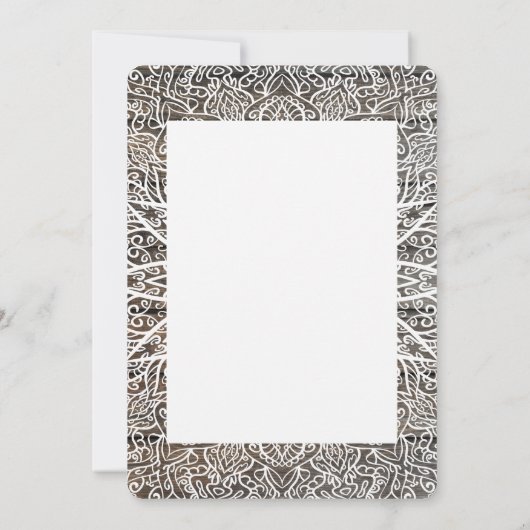 Invitation à enregistrer la date de Mandala (Dos)