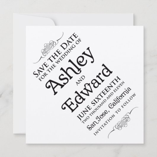 Invitation à enregistrer la date sélectionnée (Devant)