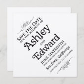 Invitation à enregistrer la date sélectionnée (Devant / Derrière)