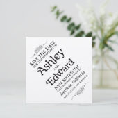 Invitation à enregistrer la date sélectionnée (Debout devant)