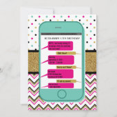 Invitation à envoyer des SMS par téléphone cellula (Devant)