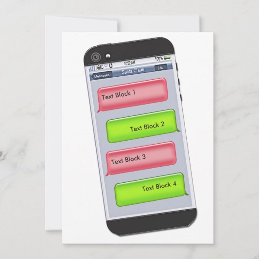 Invitation à envoyer un message de Noël personnali (Devant)