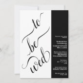 Invitation À être Mer Minimum 2 Volets Mariage noir et blanc (Devant)