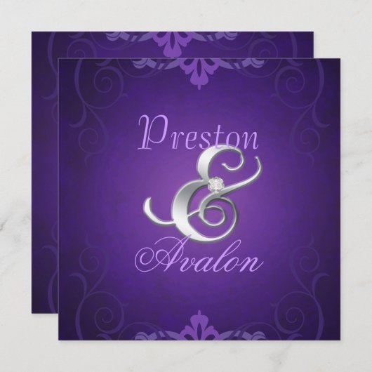 Invitation à faire défiler l'argent de la texture  (Devant / Derrière)