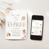 Invitation à fées Enchanter 3e anniversaire