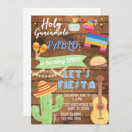 Invitation à fêter un garçon, fêtresse un garçon à (Devant / Derrière)