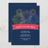 Invitation à feu d'artifice du 4 juillet (Devant / Derrière)