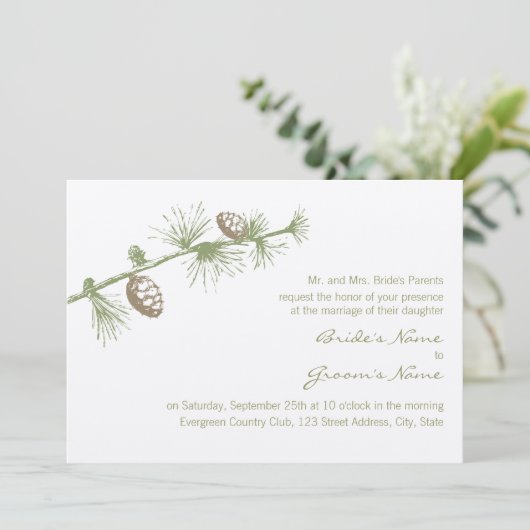 Invitation À feuillage persistant (Debout devant)