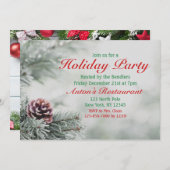 Invitation à feuillage persistant à la fête de Noë (Devant / Derrière)