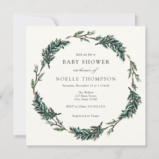 Invitation À feuillage persistant Buffalo Plaid (Devant)