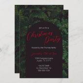 Invitation À feuillage persistant Élégante Fête de Noël (Devant / Derrière)