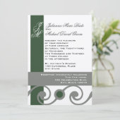 Invitation À feuillage persistant et gris (Debout devant)